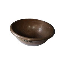 Ancienne Bassine Cul de Poule en Cuivre Vintage pour Confiture, Art de la Table
