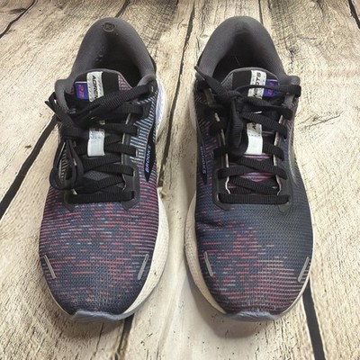 Brooks Adrenaline GTS 22 Womens 7.5 Shoes Lavender Black Gray Running Walking