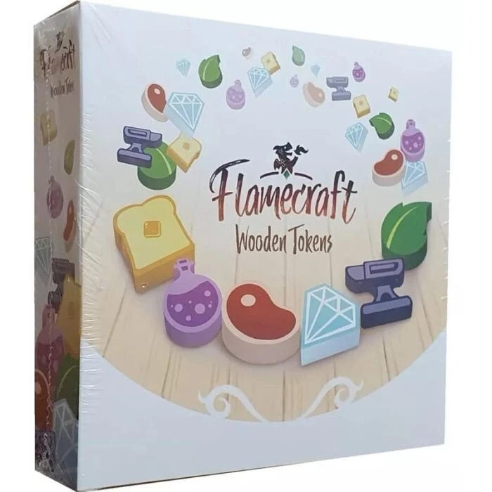 Flamecraft Board Game Deluxe Wooden Resource Tokens NEW in Shrink