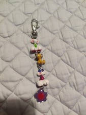 Vintage Diddl Mouse Keychain For Keys Or Bag  With 3 Characters