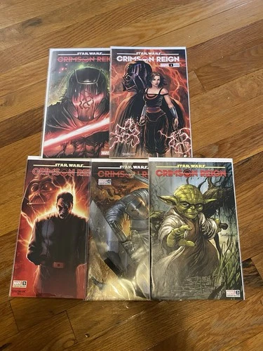 Star Wars Crimson Reign Complete Set Lot #1 2 3 4 5 Tyler Kirkham Trade Variant