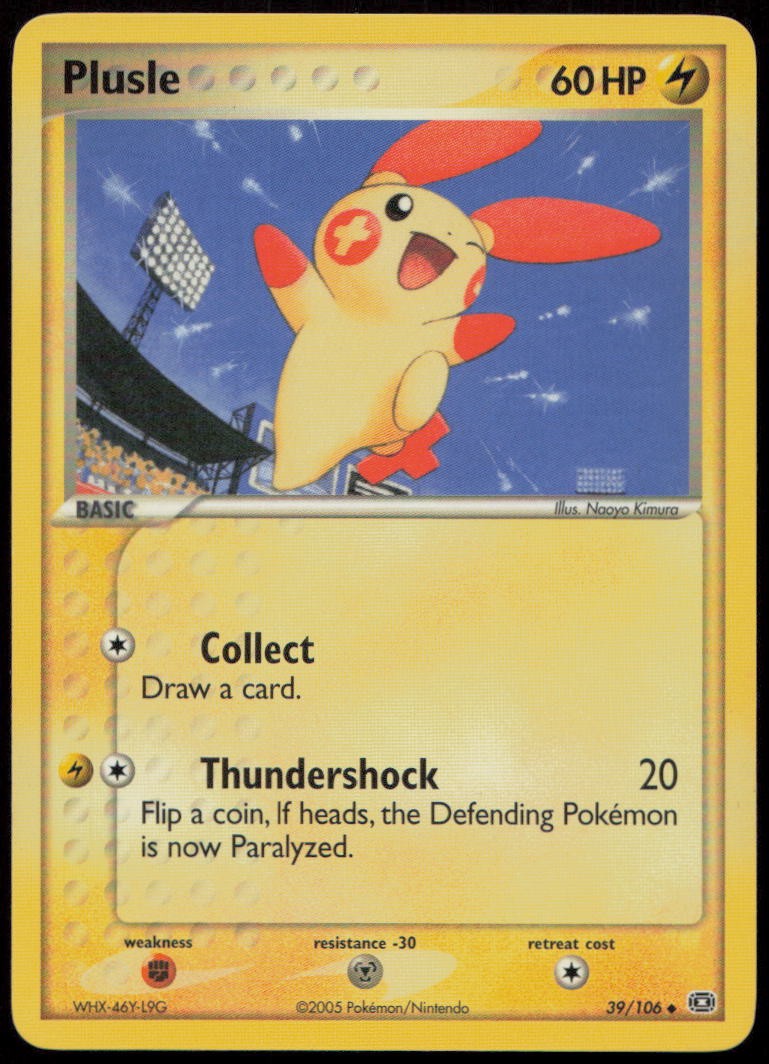 Plusle 39/106 NM Emerald Uncommon Pokemon