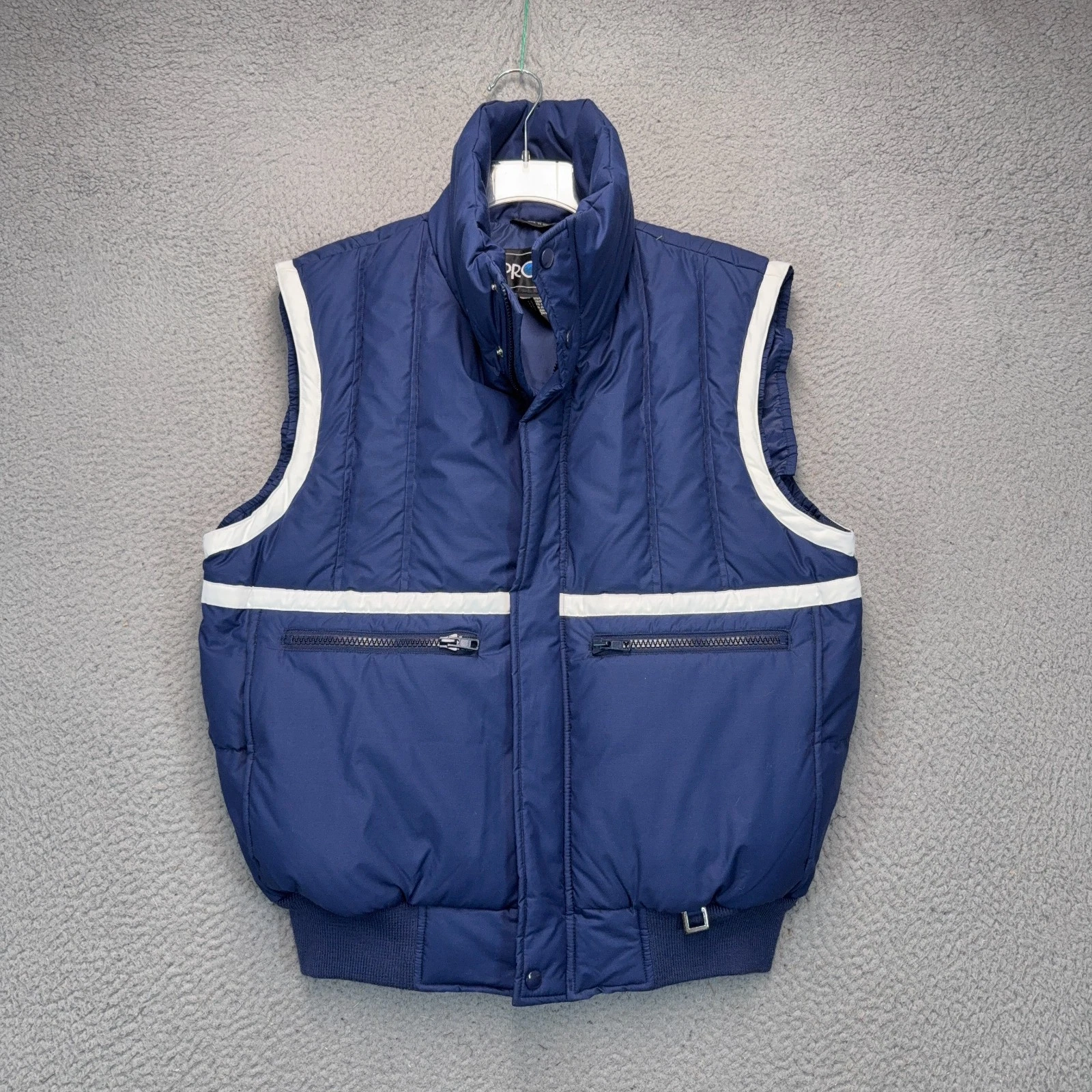 Profile Puffer Vest Mens Large Blue Down Jacket Full Zip Ski Snowboard Outdoor