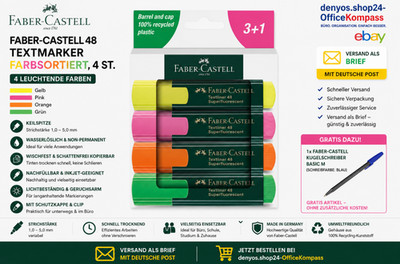 FABER-CASTELL 48 Textmarker farbsortiert, 4 St.