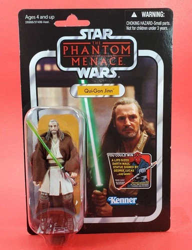 Star Wars 3.75" TVC Vintage Collection VC75 Qui-Gon Jinn Jedi Carded New