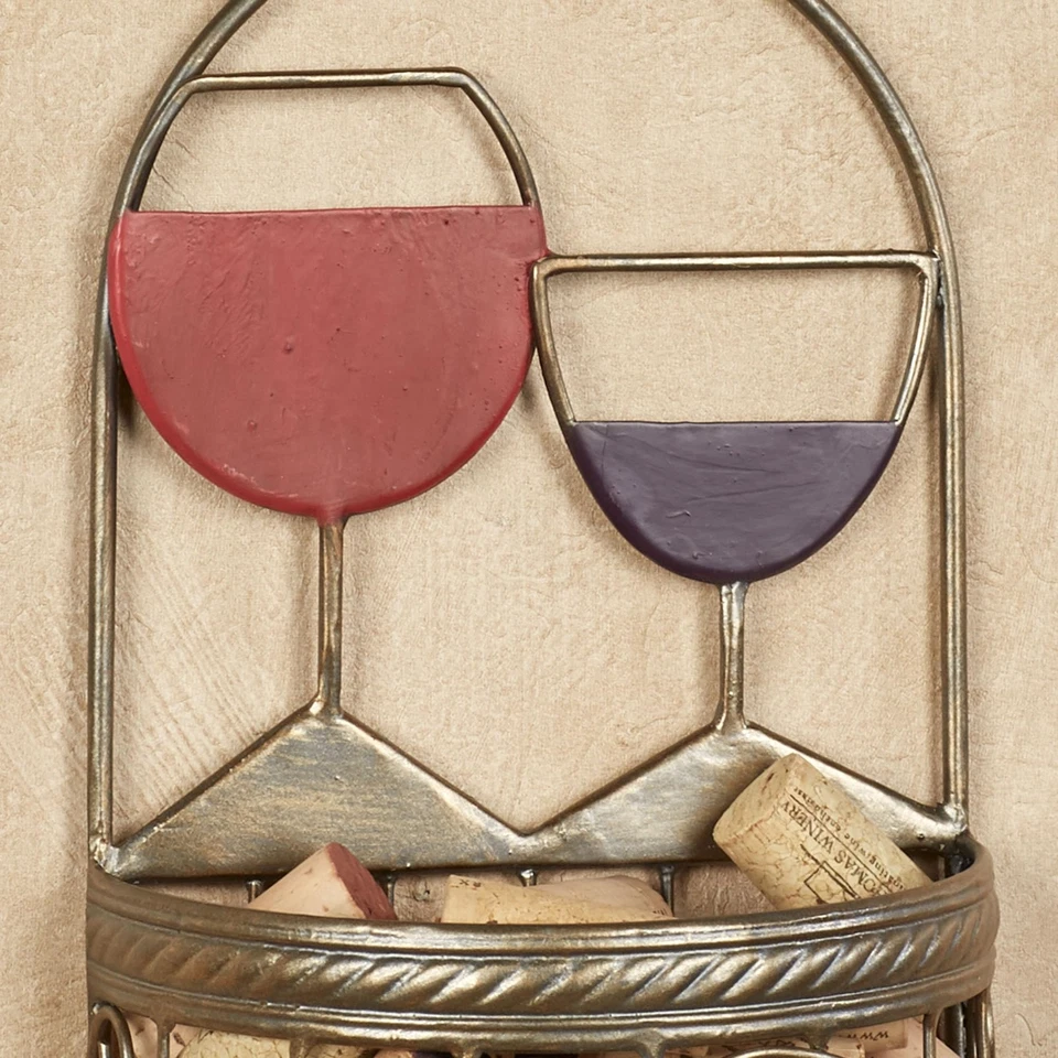 Charmoso Suporte de Cortiça Vinho - Metal - Bronze, Vermelho, Roxo - Decoração de Parede para Kitc... - Imagem 4 de 4