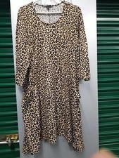 Womans Trendyland Animal Print Sharkbite Tunic Dress Size 3X