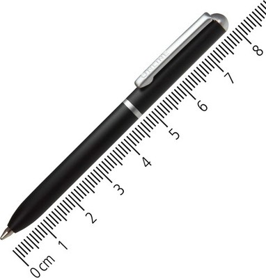 Miniatur Dreh-Kugelschreiber Black mit Metallclip, D1-Standardmine | Mini-Kuli