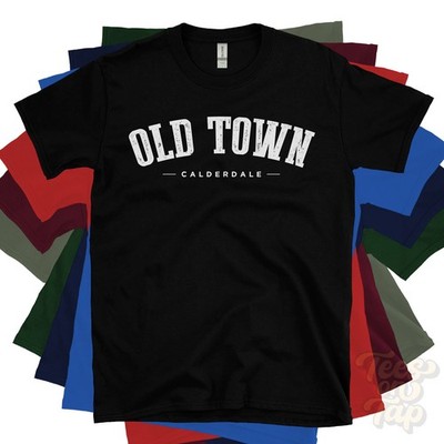 OLD TOWN CALDERDALE T-SHIRT Wadsworth England College Style