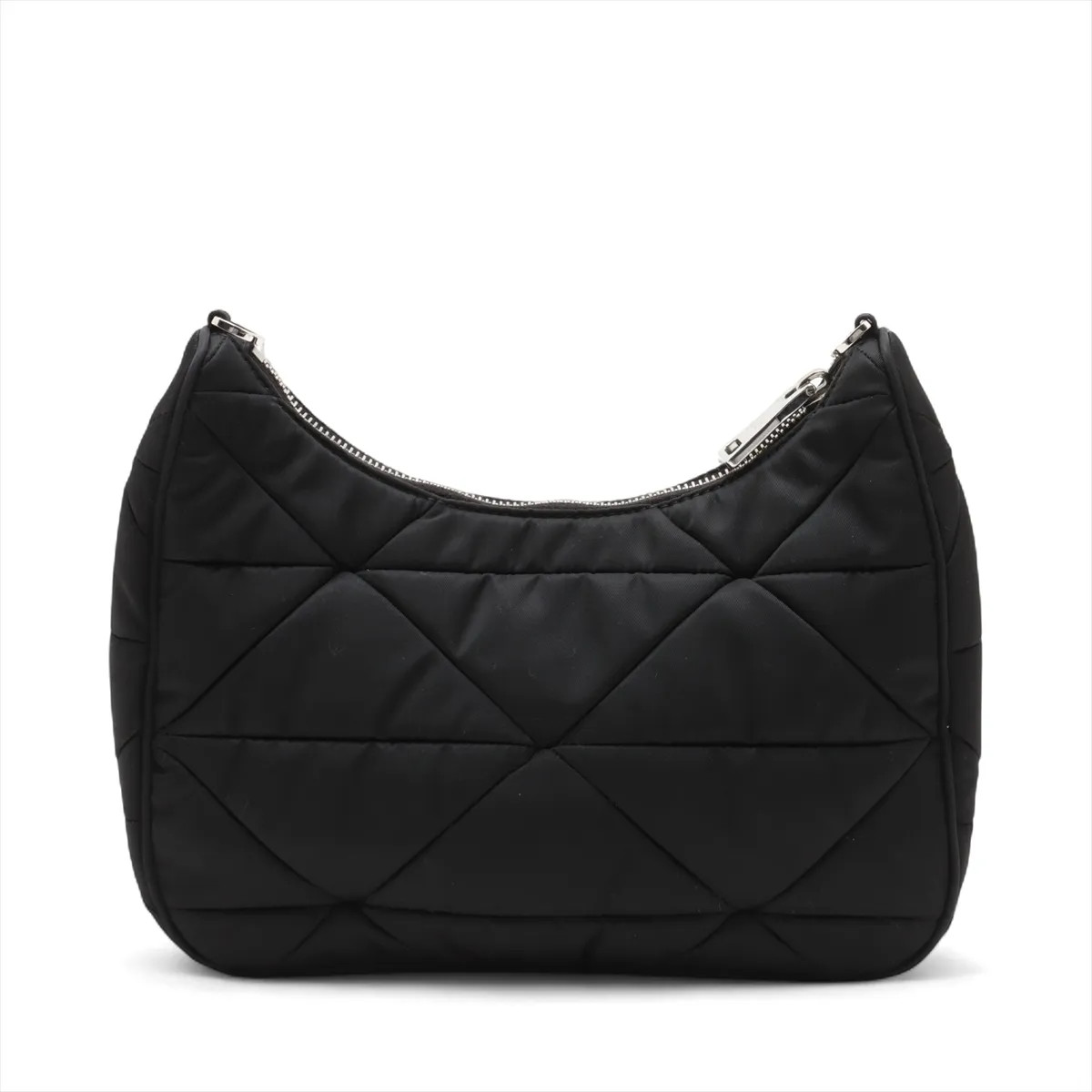Prada Tessuto Quilt nylon x leather Shoulder bag Black 1BC151 thumbnail 2