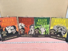 Hinkler Halloween "Killer Puzzles" Book Set Of 4 LTD Edition Horror Puzzle Books