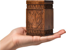 Wooden Keepsake Urn for Ashes Adult Male Female - 20 Lbs Small Urns for Human As