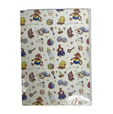 NEW VTG Image Craft Baby Wrapping Paper 2 - 20” x 30” Sheets Shower Birth Gift