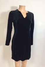 Banana Republic Black Velvet Dress Womens XS