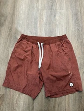 Vuori Kore Shorts Mens Small Brown Lined Performance Stretch Casual