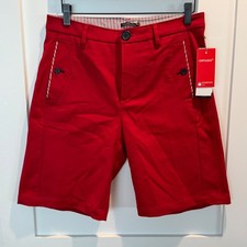 Charles Vane London England Red Shorts Cotton Casual Stylish Made Italy NEW!
