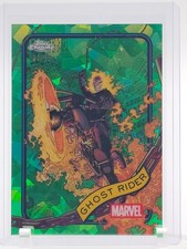 GHOST RIDER 2025 TOPPS CHROME MARVEL SAPPHIRE GREEN REFRACTOR /99 #183 Q3873