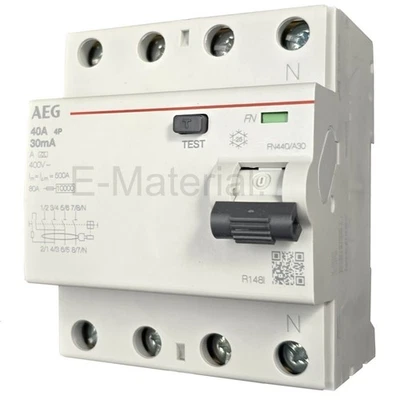 AEG Fi-Fehlerstromschutzschalter / RCD 40A/0,03A 4-polig FN440/A30