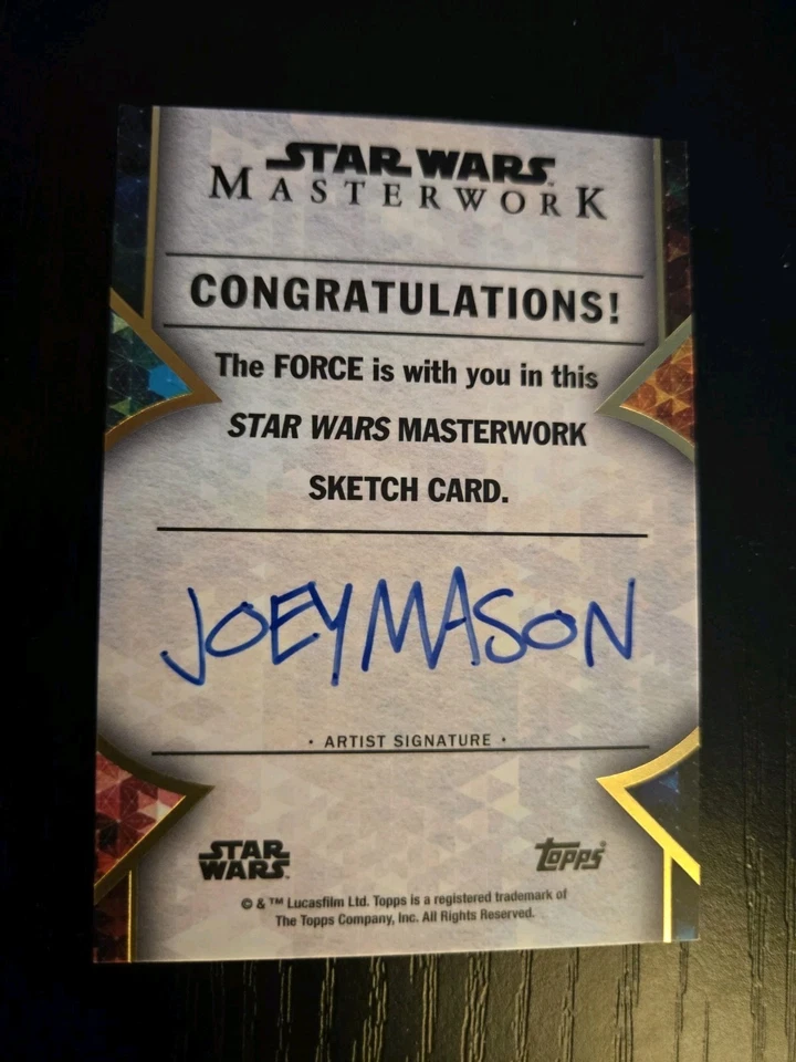 2022 Topps Star Wars Masterwork - R2-D2 Sketch Card by Joey Mason 1/1 - Image 2 of 2
