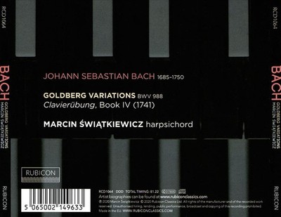 MARCIN SWIATKIEWICZ - J.S. BACH: GOLDBERG VARIATIONS BWV988: MARCIN SWIATKIEWICZ