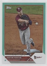 2023 Topps Pro Debut Aqua Foil 60/75 Justin Foscue #PD-147 1d4b