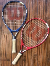 Wilson Enforcer Tennis Racquet L2 4 1/4in. W/ Cover Kids Tennis Racket Blue /Red