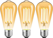 Lampadina LED E27, 10W (Equivalente a 100W), ST64 Stile Vintage Edison, Luce Bia