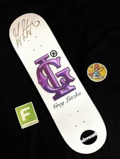 RARE SIGNED Greg Lutzka GL Letters Pro Model Almost Skateboard Deck AUTOGRAPHED
