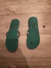 Lacoste Flip Flops Green – Men’s (Size X) – Right Slipper Broken Plug – Repair N