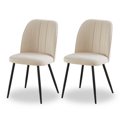 2/4/6X Dining Chairs Velvet Padded Seat Metal Legs Breakfast Kitchen Office - Picture 6 of 53