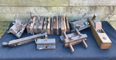 Restposten 20 antike Vintage Zierleisten Hobel Flügel Füller Restauration Holzbearbeitung