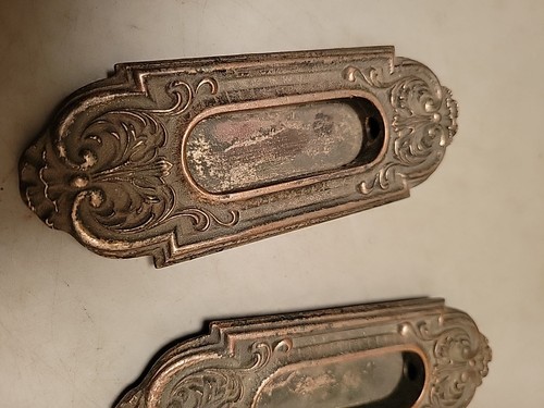 2 Vintage Ornate Window Sash Lifts Recessed RH CO. 6318,H 5 1/4 " W 2 " - Afbeelding 5 van 5