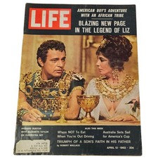 LIFE Magazine April 13 1962 Elizabeth Taylor Cleopatra Richard Burton Ads LIFE Magazine April 13 1962 Elizabeth Taylor Cleopatra Richard Burton Ads
