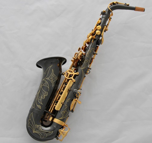 Professional Taishan Eb Black nickel alto saxophone high F# sax New with case - Picture 5 of 9