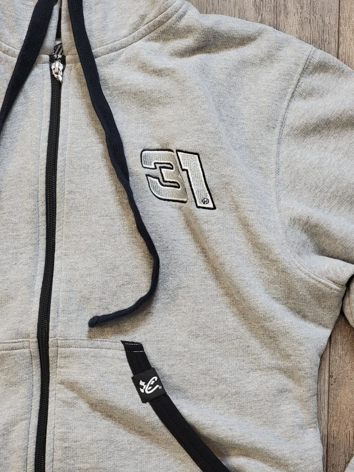 Sudadera gris con cremallera completa Chase Authentics Nascar Jeff Burton #31 para mujer talla L Foto 2 de 4