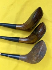 Vintage Spalding & Macgregor Golf Clubs Wooden 3, 4 And 5