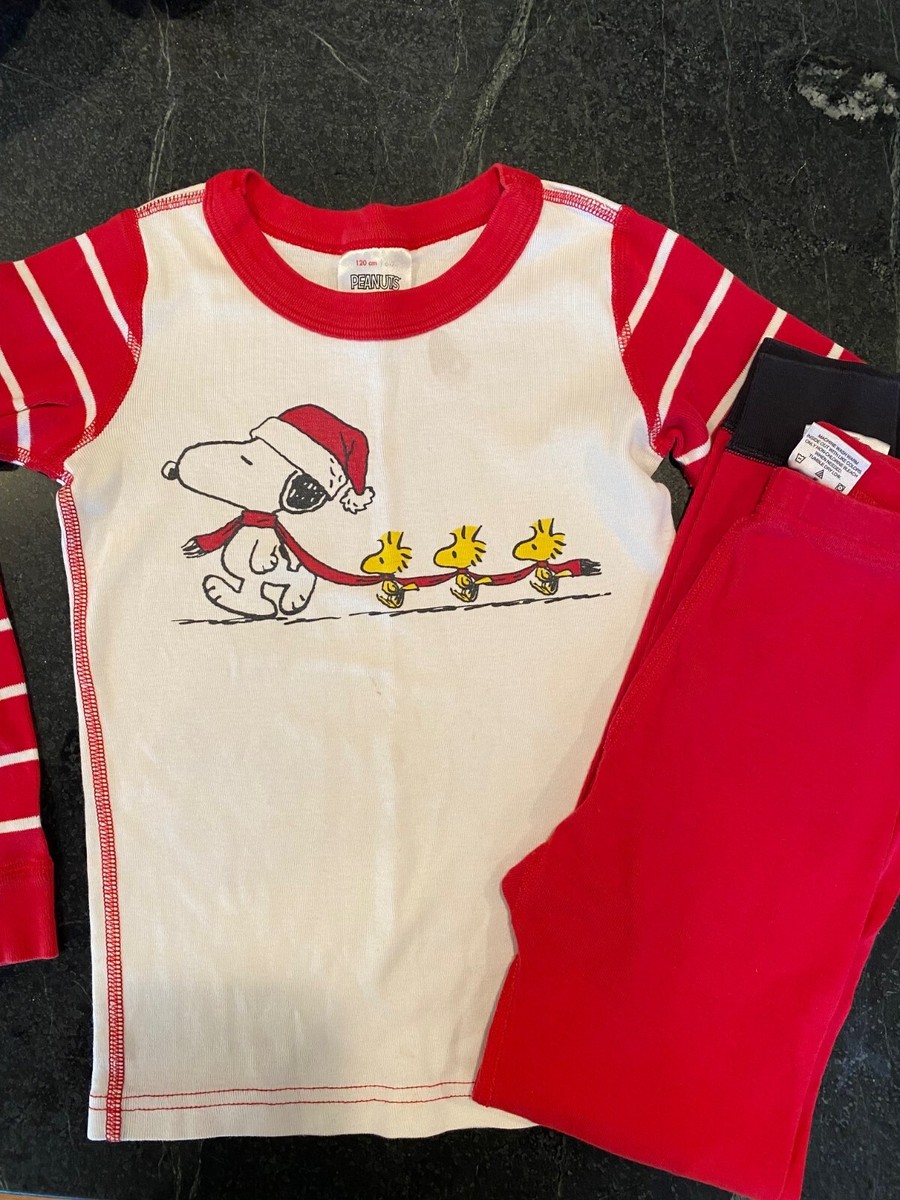Hanna Andersson Kids Snoopy Holiday Organic Cotton Pajamas Size 120 6T