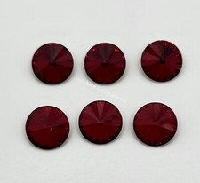 6pc Swarovski Crystal Siam ss47 Chaton Rivoli 1122 Stone; No Hole; 10mm; Red