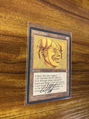 エリック MTG MTG✨Signed JESTER'S MASK✨Ice Age LP/NM RARE Artifact 1995