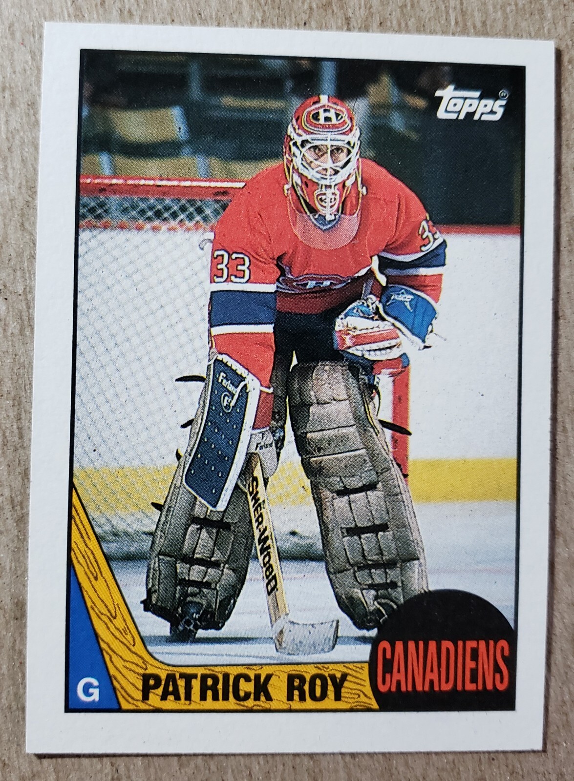 1987-88 Topps Patrick Roy #163 Montreal Canadiens