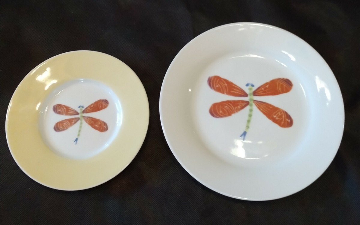 Dragonfly Pair of Ciao Italya Designs Plates 8 