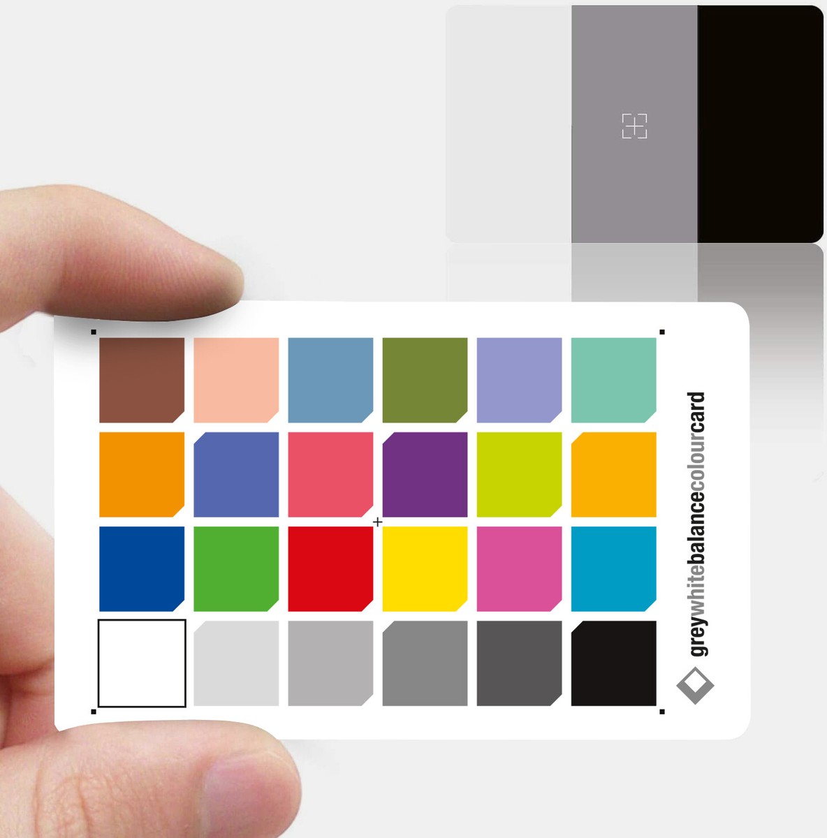 Grey White Balance Colour Card 24: Two: 3x2 Credit Card Size