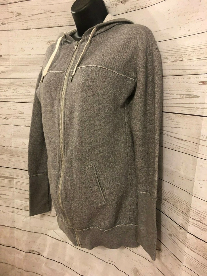 Sudadera con capucha para mujer Mossimo Supply Co cremallera completa gris mezcla de algodón talla S Foto 2 de 4