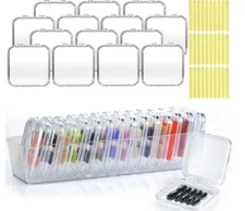 14Pcs Press On Nail Storage Boxes with Holder
