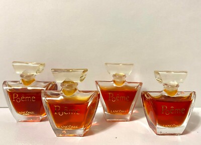 BRAND NEW UNUSED,  VINTAGE Lancom Poeme Eau  Parfum Travel Size  (4 ml) Lot of 4