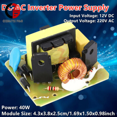 40W DC-AC Inverter Power Supply 12V to 220V Step Up Transformer Boost Module New