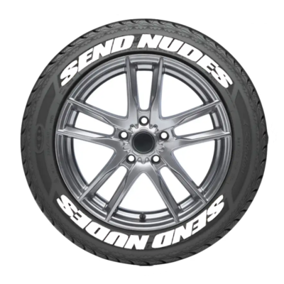 SEND NUDES Tire Lettering Permanent Sticker 1.06 Wheel 15-22 Letters 8 Kits - Foto 10
