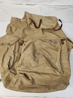 VINTAGE BOY SCOUTS OF AMERICA CANVAS BACKPACK (19X14'') CAMPING HIKING