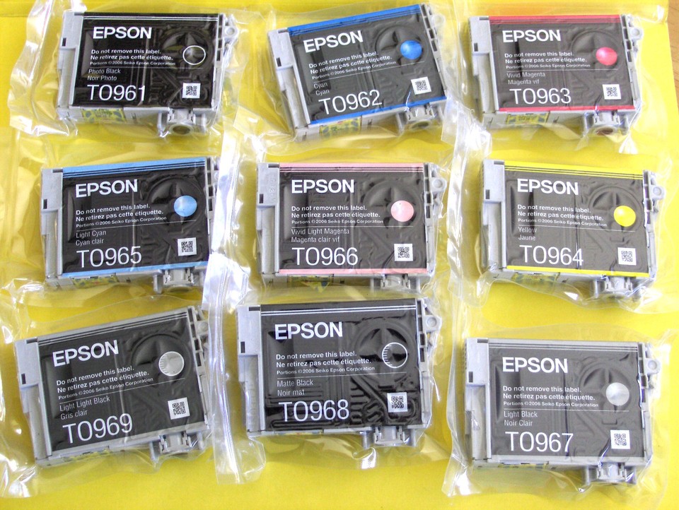 2020/2024 NIB 9 GENUINE Epson 96 T096 ink For R2880 Set T0961-T0964 ...