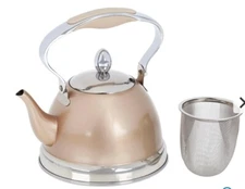 Wolfgang Puck Stainless Steel Petite Kettle and Tea Pot with Infuser